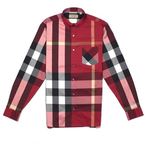 red burberry dress shirt|authentic burberry shirt.